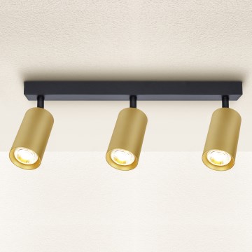 Brilagi - Starmetis SELE GOLDEN 3xGU10/30W/230V melna/zelta