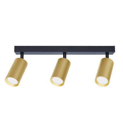 Brilagi - Starmetis SELE GOLDEN 3xGU10/30W/230V melna/zelta