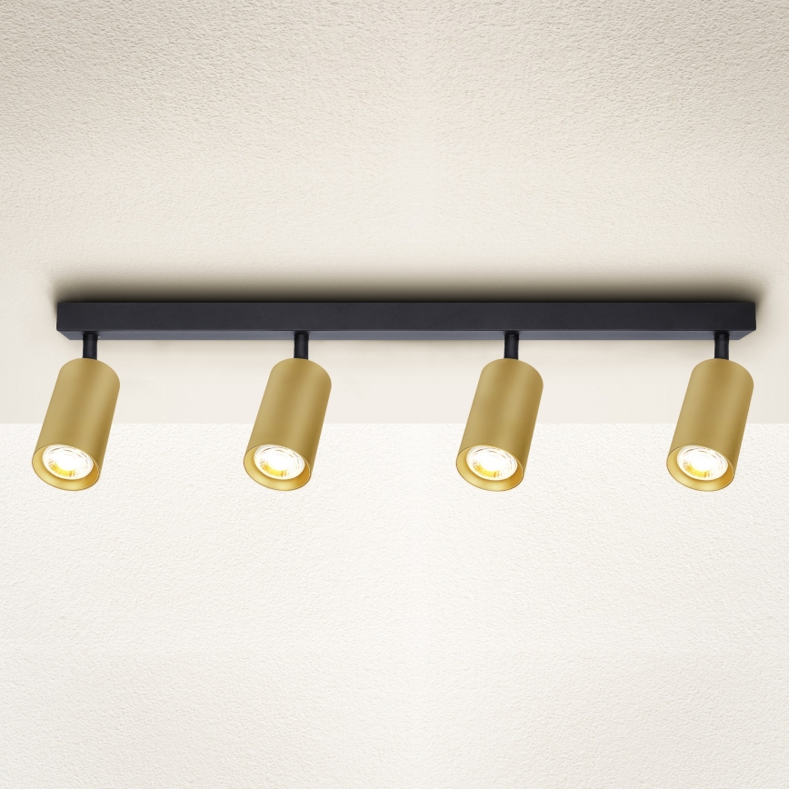 Brilagi - Starmetis SELE GOLDEN 4xGU10/30W/230V melna/zelta