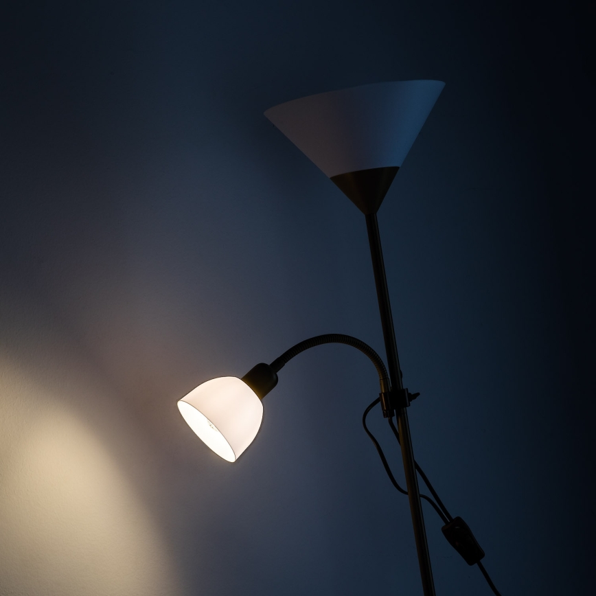 Brilagi - Stāvlampa ARIANA 1xE27/100W/230V + 1xE14/25W zeltaina