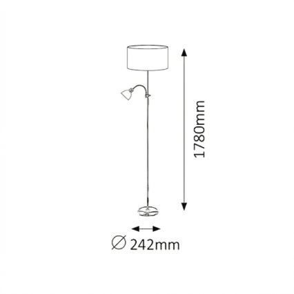 Brilagi - Stāvlampa CERIA 1xE27/100W/230V + 1xE14/25W zelta/pelēka