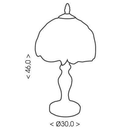 Brilagi - Tiffany stila galda lampa SAULESPUKE 1xE27/60W/230V