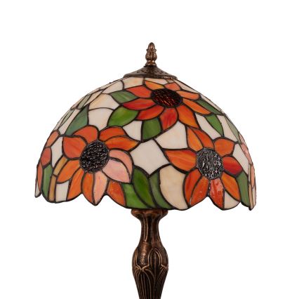 Brilagi - Tiffany stila galda lampa SAULESPUKE 1xE27/60W/230V