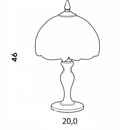 Brilagi - Tiffany stila galda lampa SAULESPUKE 1xE27/60W/230V