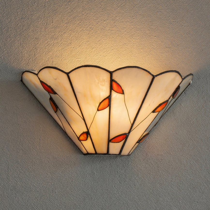 Brilagi - Tiffany stila stikla sienas gaismeklis FOLIA 1xE14/40W/230V