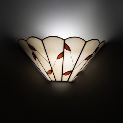 Brilagi - Tiffany stila stikla sienas gaismeklis FOLIA 1xE14/40W/230V