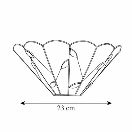 Brilagi - Tiffany stila stikla sienas gaismeklis FOLIA 1xE14/40W/230V