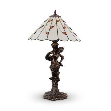 Brilagi - Tiffany stila vitražas galda lampa FOLIA 1xE27/60W/230V