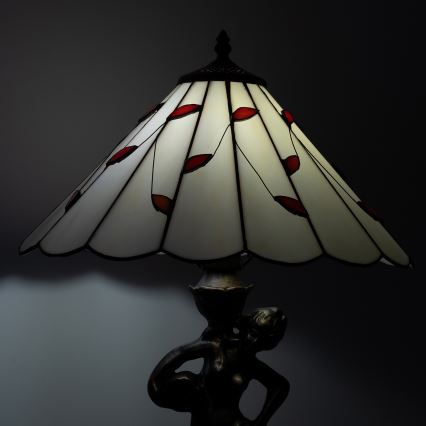 Brilagi - Tiffany stila vitražas galda lampa FOLIA 1xE27/60W/230V