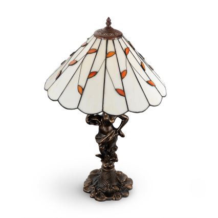 Brilagi - Tiffany stila vitražas galda lampa FOLIA 1xE27/60W/230V