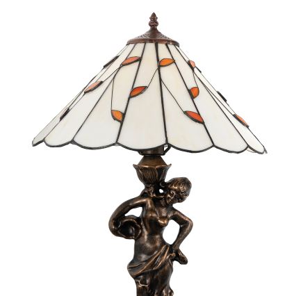 Brilagi - Tiffany stila vitražas galda lampa FOLIA 1xE27/60W/230V