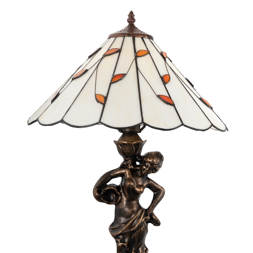 Brilagi - Tiffany stila vitražas galda lampa FOLIA 1xE27/60W/230V