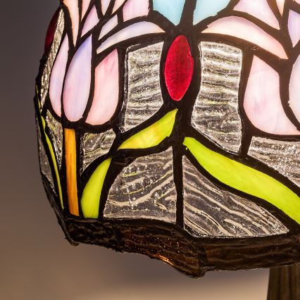 Brilagi - Tiffany stila vitrāžas galda lampa LORAS 1xE14/40W/230V