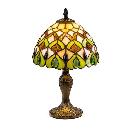 Brilagi - Tiffany stila vitrāžas galda lampa MARGARET 1xE14/40W/230V