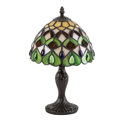 Brilagi - Tiffany stila vitrāžas galda lampa MARGARET 1xE14/40W/230V