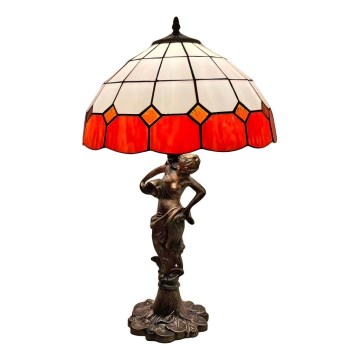 Brilagi - Tiffany stila vitrāžas galda lampa SIENNA 1xE27/60W/230V