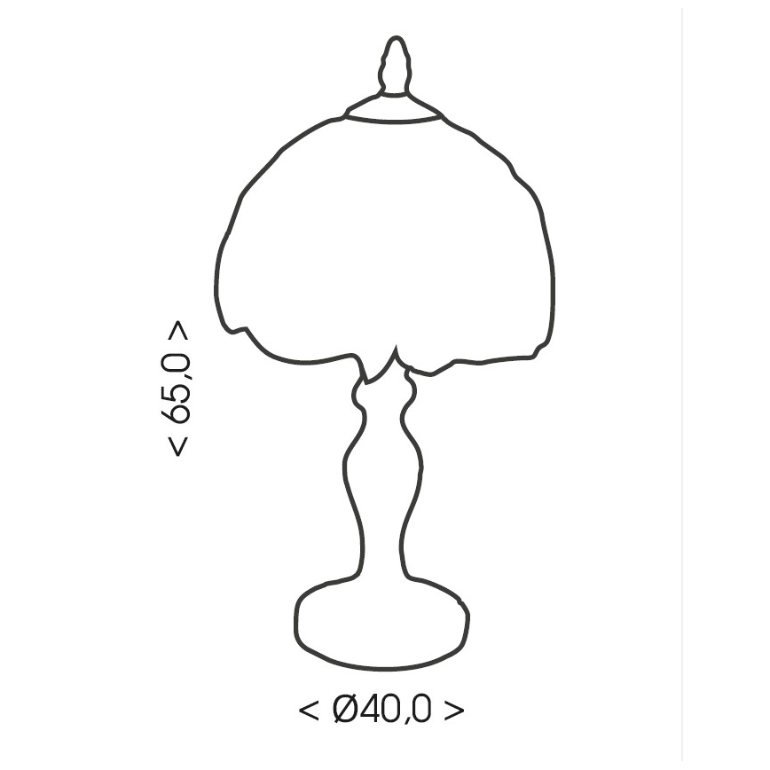 Brilagi - Tiffany stila vitrāžas galda lampa SIENNA 1xE27/60W/230V