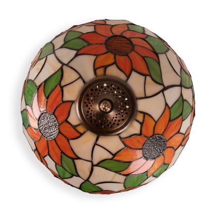 Brilagi - Tiffany stila vitrāžas galda lampa SUNFLOWER 1xE27/60W/230V