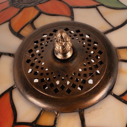 Brilagi - Tiffany stila vitrāžas galda lampa SUNFLOWER 1xE27/60W/230V