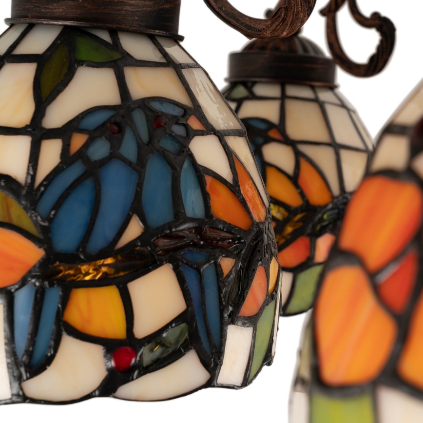 Brilagi - Tiffany stila vitrāžas griestu lampa JUNGLE 6xE27/60W/230V Ø 60 cm