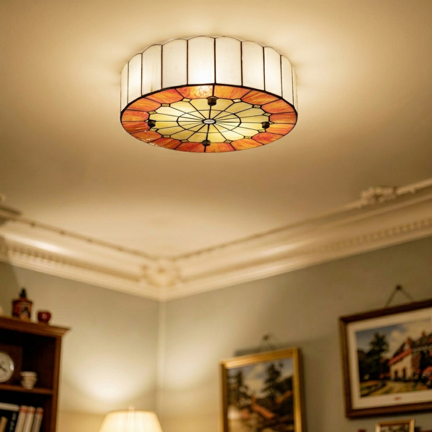 Brilagi - Tiffany stila vitrāžas griestu lampa SIENNA 3xE27/60W/230V Ø 40 cm