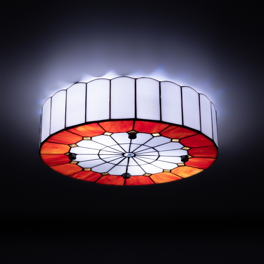 Brilagi - Tiffany stila vitrāžas griestu lampa SIENNA 3xE27/60W/230V Ø 40 cm