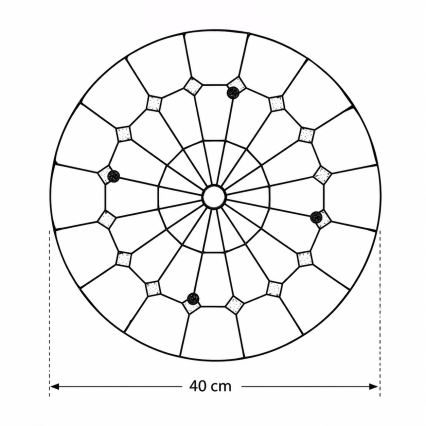 Brilagi - Tiffany stila vitrāžas griestu lampa SIENNA 3xE27/60W/230V Ø 40 cm