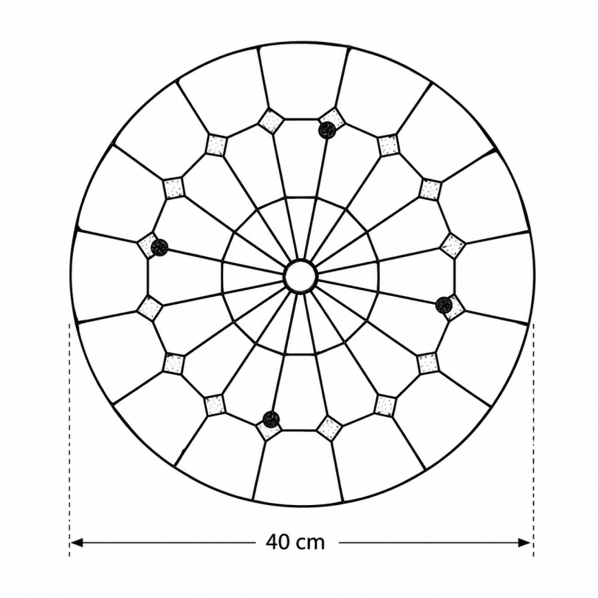 Brilagi - Tiffany stila vitrāžas griestu lampa SIENNA 3xE27/60W/230V Ø 40 cm