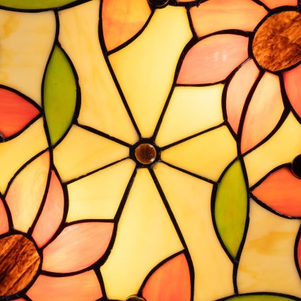 Brilagi - Tiffany stila vitrāžas griestu lampa SUNFLOWER 3xE27/60W/230V diametrs 40 cm