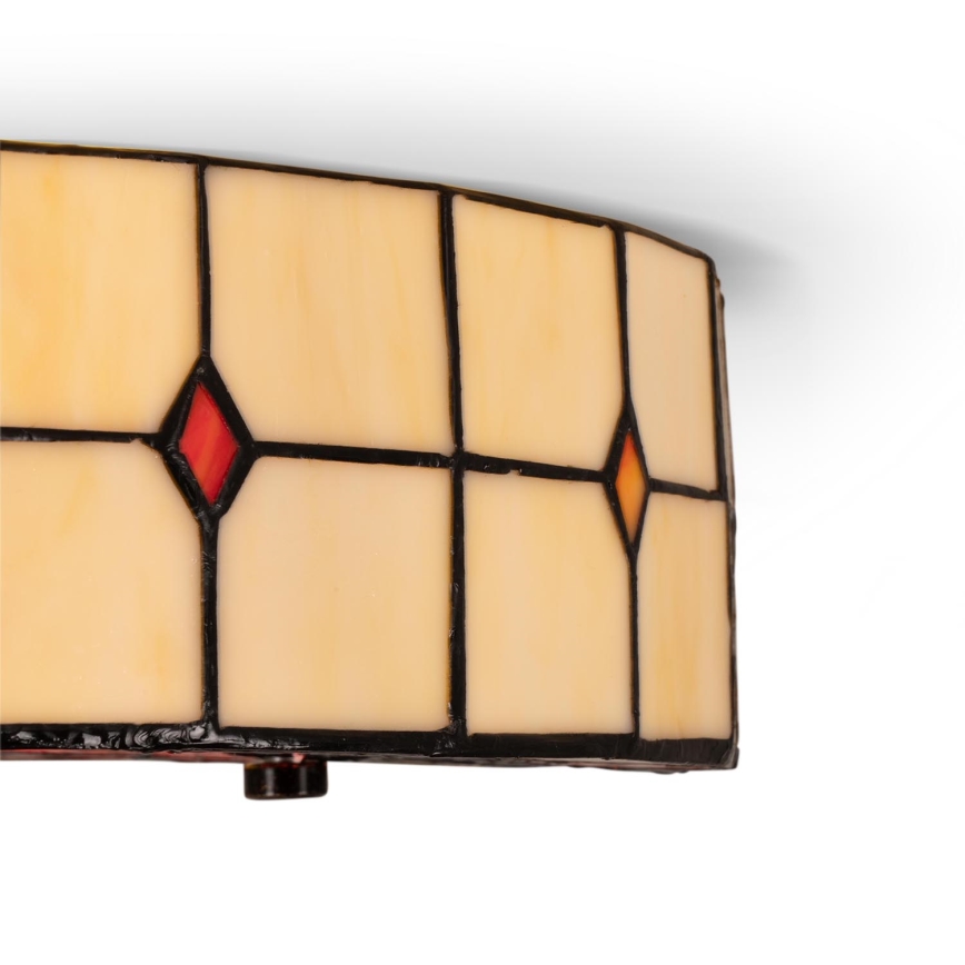 Brilagi - Tiffany stila vitrāžas griestu lampa SUNFLOWER 3xE27/60W/230V diametrs 40 cm