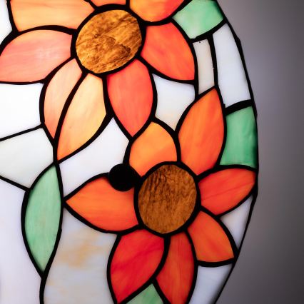 Brilagi - Tiffany stila vitrāžas griestu lampa SUNFLOWER 3xE27/60W/230V diametrs 40 cm