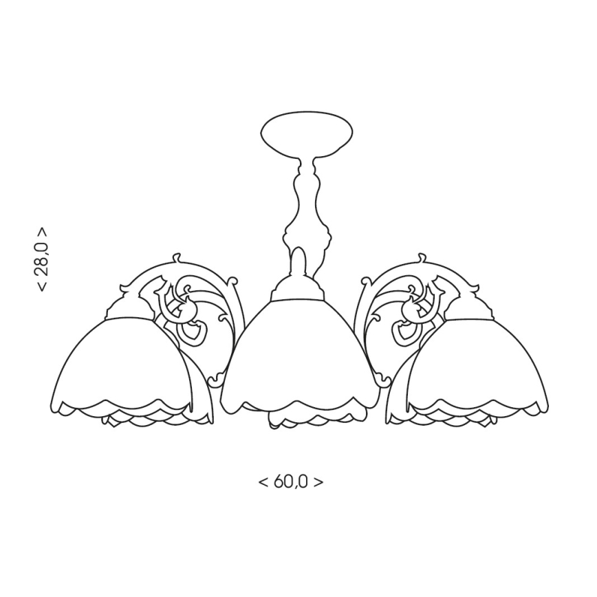 Brilagi - Tiffany stila vitrāžas virsmas montējamā griestu lampa FOLIA 6xE27/60W/230V Ø 60 cm