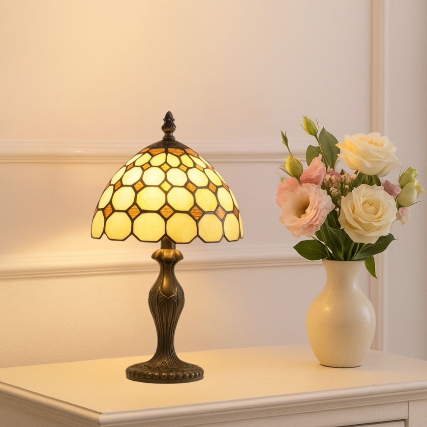 Brilagi - Tiffany stila vitražēta galda lampa DORAN 1xE14/40W/230V