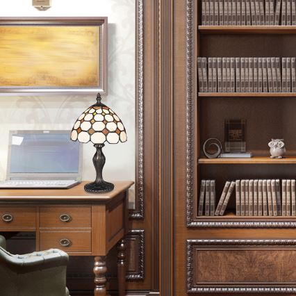 Brilagi - Tiffany stila vitražēta galda lampa DORAN 1xE14/40W/230V