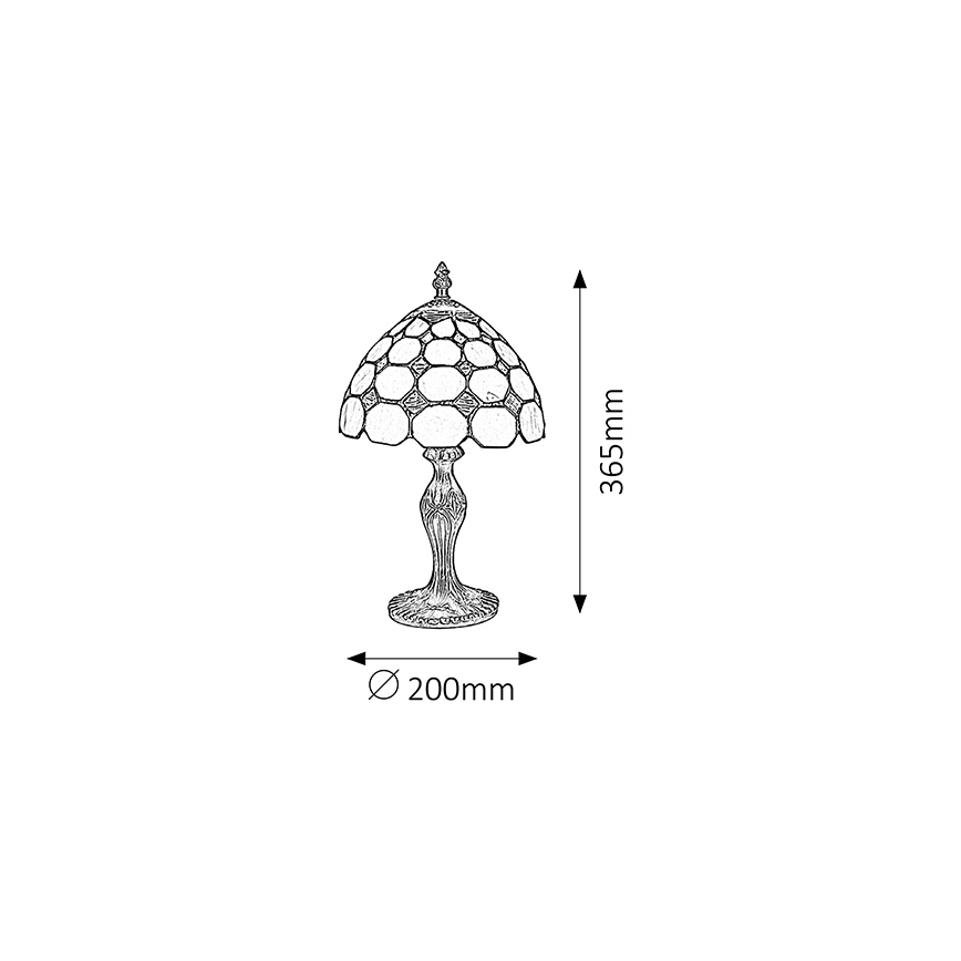 Brilagi - Tiffany stila vitražēta galda lampa DORAN 1xE14/40W/230V