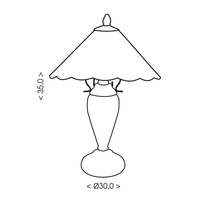 Brilagi - Tiffany vitrāžas galda lampa FOLIA 1xE27/60W/230V + 1xE14/40W