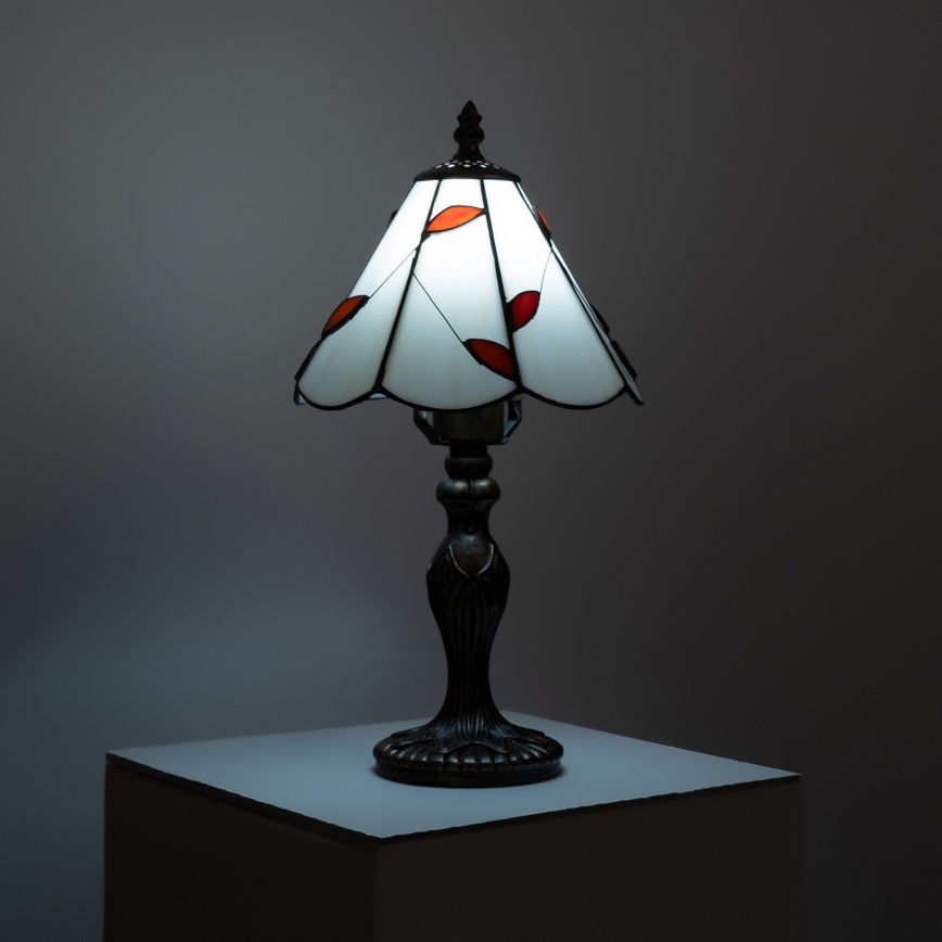Brilagi - Tiffany vitrāžas galda lampa FOLIA 1xE27/60W/230V