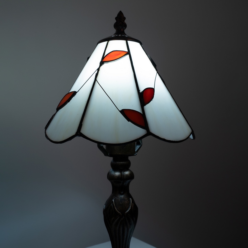 Brilagi - Tiffany vitrāžas galda lampa FOLIA 1xE27/60W/230V