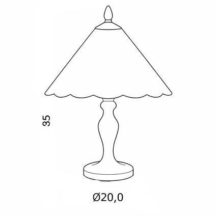 Brilagi - Tiffany vitrāžas galda lampa FOLIA 1xE27/60W/230V