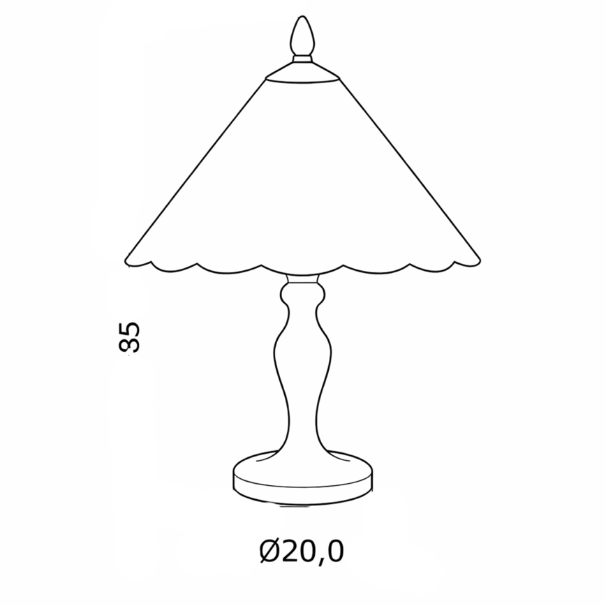 Brilagi - Tiffany vitrāžas galda lampa FOLIA 1xE27/60W/230V