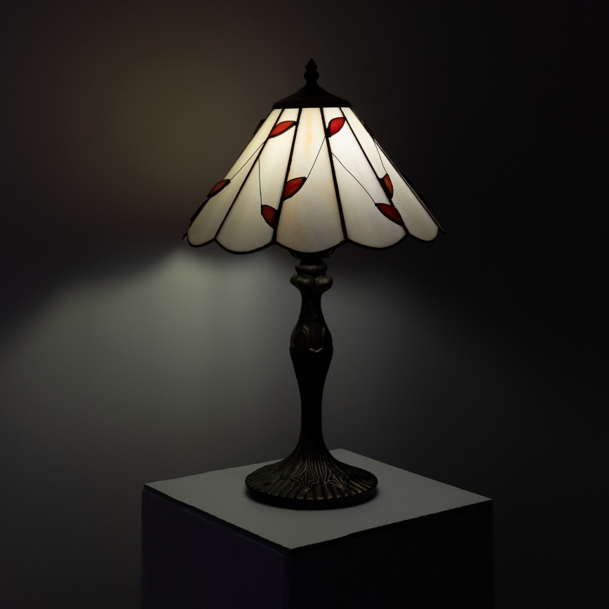 Brilagi - Tiffany vitrāžas galda lampa FOLIA 1xE27/60W/230V