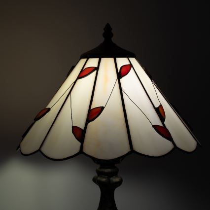 Brilagi - Tiffany vitrāžas galda lampa FOLIA 1xE27/60W/230V