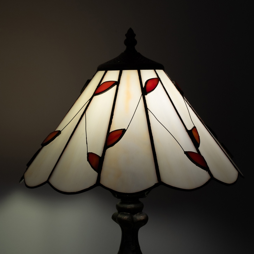 Brilagi - Tiffany vitrāžas galda lampa FOLIA 1xE27/60W/230V