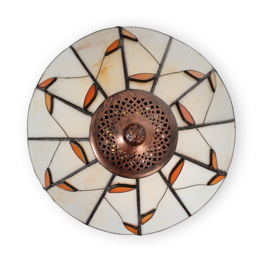 Brilagi - Tiffany vitrāžas galda lampa FOLIA 1xE27/60W/230V
