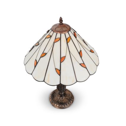 Brilagi - Tiffany vitrāžas galda lampa FOLIA 2xE27/60W/230V