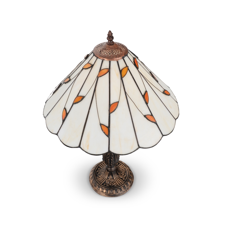Brilagi - Tiffany vitrāžas galda lampa FOLIA 2xE27/60W/230V