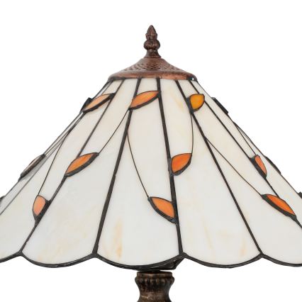 Brilagi - Tiffany vitrāžas galda lampa FOLIA 2xE27/60W/230V