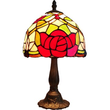 Brilagi - Tiffany vitrāžas galda lampa GARLAN 1xE14/40W/230V