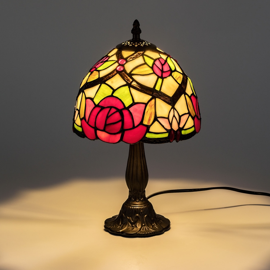 Brilagi - Tiffany vitrāžas galda lampa GARLAN 1xE14/40W/230V
