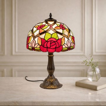 Brilagi - Tiffany vitrāžas galda lampa GARLAN 1xE27/40W/230V